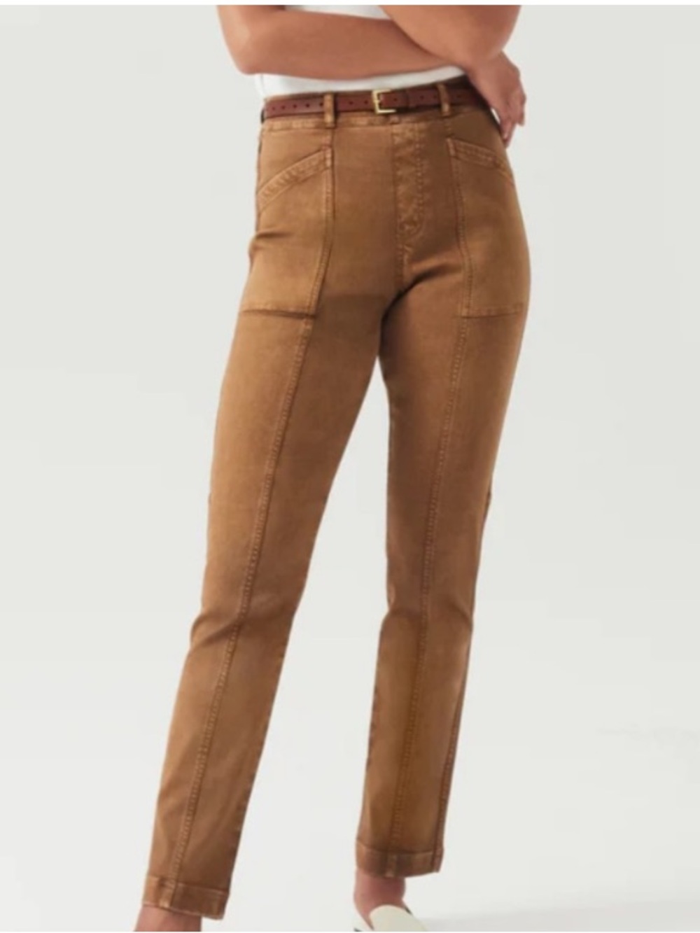 SPANX Stretch Twill Straight Leg Pull On Pant